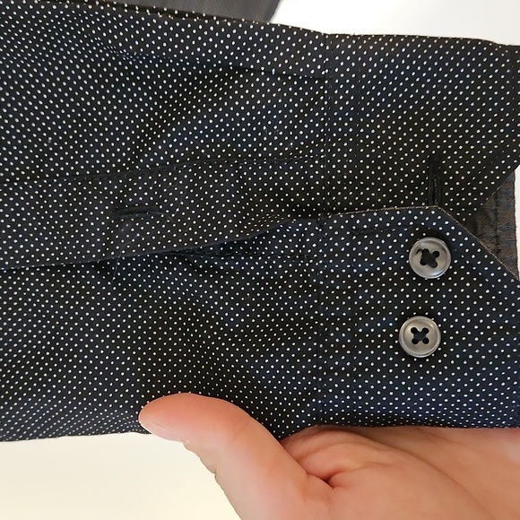 MICHAEL BRANDON BUTTON DOWN SHIRT MENS Medium LONG SLEEVE COLLARED polka dot - Picture 6 of 7